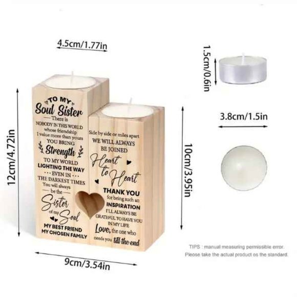 My Bestie Candle Holder with Candle - Picture 3 of 3